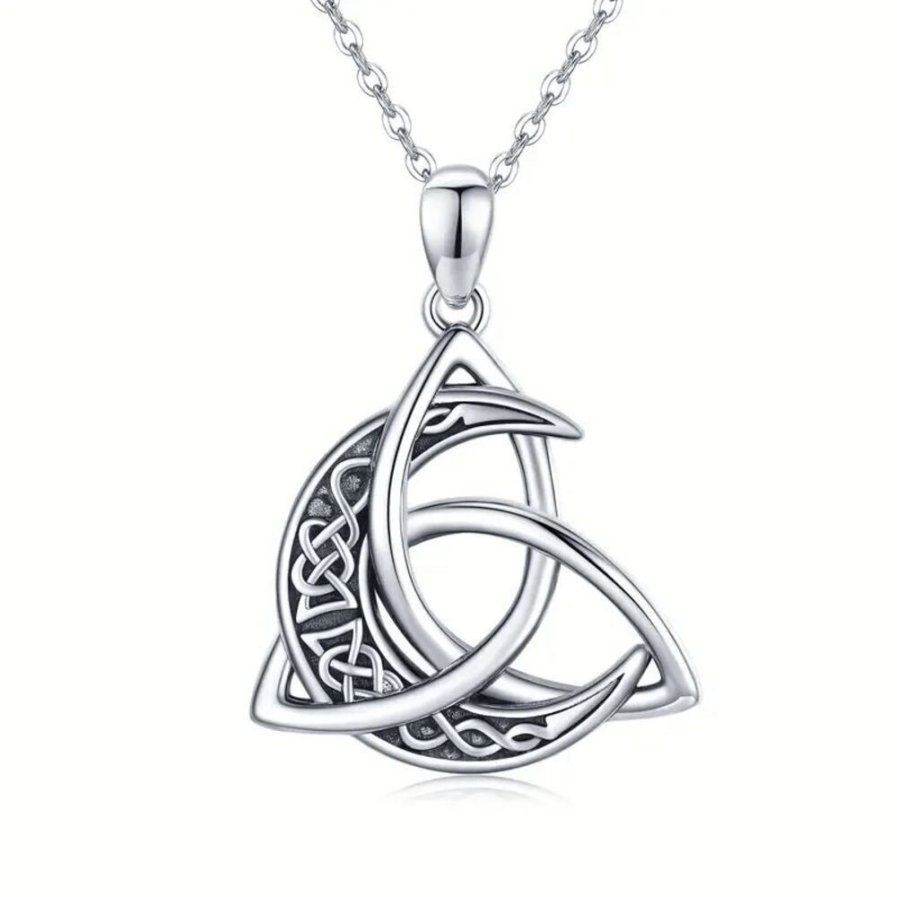 Celtic Moon Knot Pendant Necklace